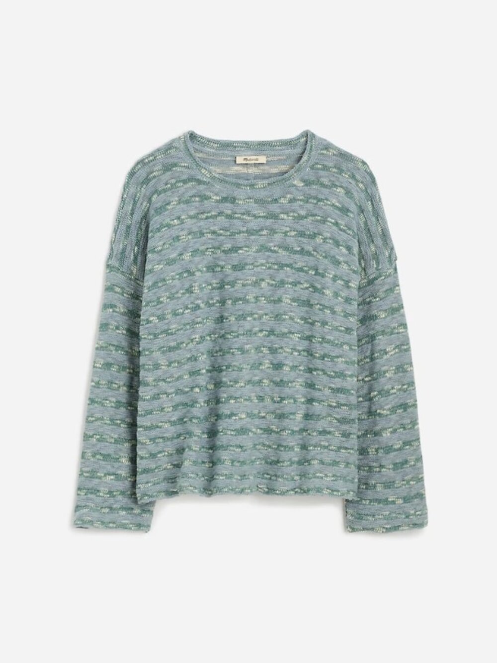 NWT Madewell Crewneck long sleeve knitted top in blue stripe